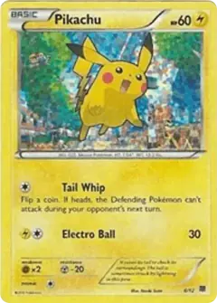 Pikachu 6/12 card from McDonald's Collection 2015