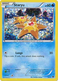 Staryu 4/12 card from McDonald's Collection 2015