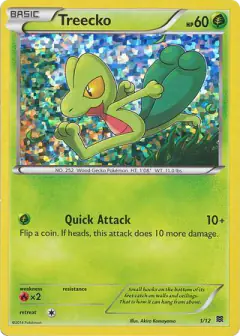 Treecko 1/12 card from McDonald's Collection 2015