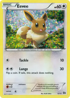 Eevee 12/12 card from McDonald's Collection 2016