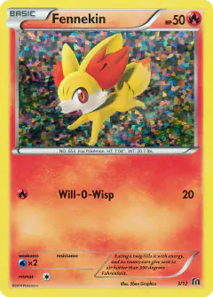 Fennekin 3/12 card from McDonald's Collection 2016