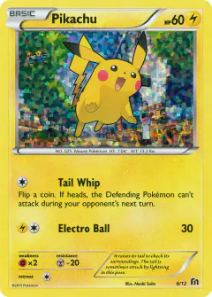 Pikachu 6/12 card from McDonald's Collection 2016
