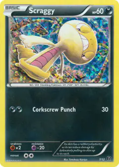 Scraggy 7/12 card from McDonald's Collection 2016
