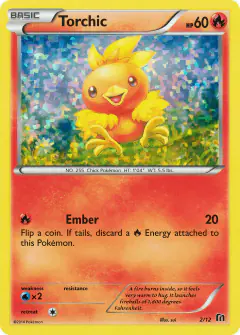Torchic 2/12 card from McDonald's Collection 2016