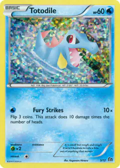 Totodile 5/12 card from McDonald's Collection 2016