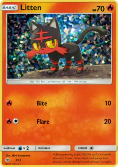 Litten 3/12 card from McDonald's Collection 2017