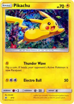 Pikachu 5/12 card from McDonald's Collection 2017