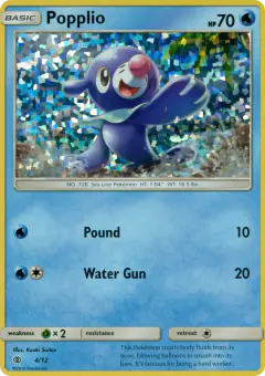 Popplio 4/12 card from McDonald's Collection 2017