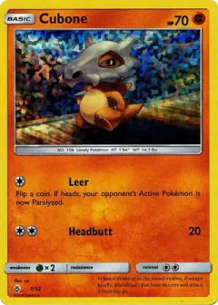 Cubone 7/12 card from McDonald's Collection 2018
