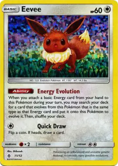 Eevee 11/12 card from McDonald's Collection 2018