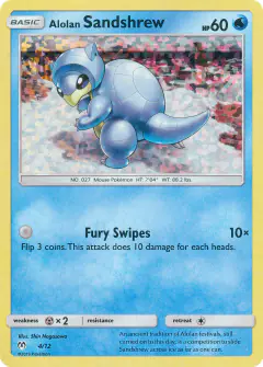 Alolan Sandshrew 4/12 card from McDonald's Collection 2019