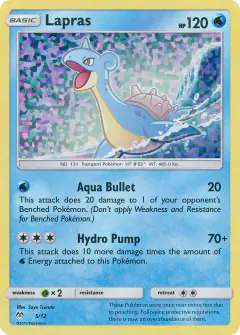 Lapras 5/12 card from McDonald's Collection 2019