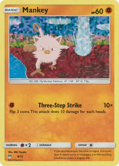 Mankey 8/12 card from McDonald's Collection 2019