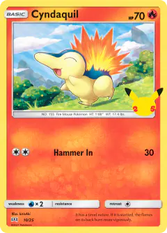 Cyndaquil 10/25 card from McDonald's Collection 2021