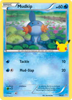 Mudkip 19/25 card from McDonald's Collection 2021