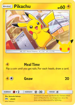 Pikachu 25/25 card from McDonald's Collection 2021