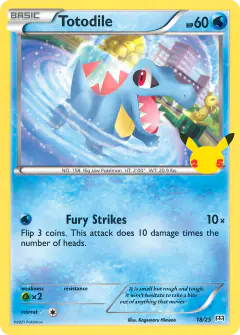 Totodile 18/25 card from McDonald's Collection 2021