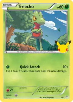 Treecko 3/25 card from McDonald's Collection 2021