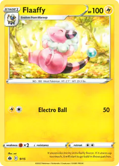 Flaaffy 9/15 card from McDonald's Collection 2022