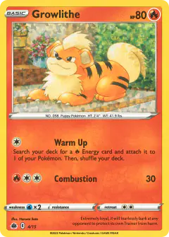 Growlithe 4/15 card from McDonald's Collection 2022