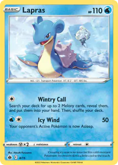 Lapras 6/15 card from McDonald's Collection 2022