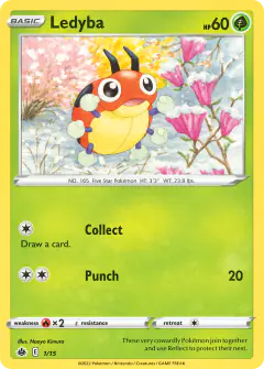 Ledyba 1/15 card from McDonald's Collection 2022