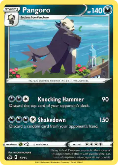Pangoro 13/15 card from McDonald's Collection 2022