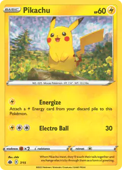 Pikachu 7/15 card from McDonald's Collection 2022