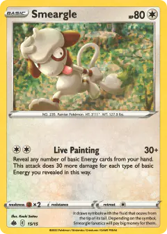 Smeargle 15/15 card from McDonald's Collection 2022