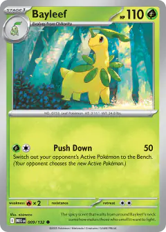 Bayleef 009/132 Common card from Mega Evolution Base