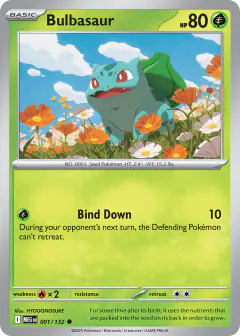 Bulbasaur 001/132 Common card from Mega Evolution Base