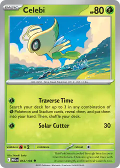 Celebi 012/132 Uncommon card from Mega Evolution Base