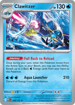 Clawitzer 038/132 Rare card from Mega Evolution Base