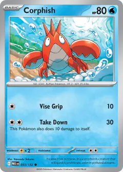 Corphish 033/132 Common card from Mega Evolution Base