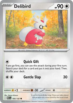 Delibird 105/132 Common card from Mega Evolution Base