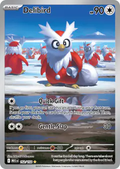 Delibird 152/132 Illustration Rare card from Mega Evolution Base
