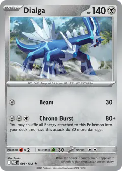 Dialga 095/132 Rare card from Mega Evolution Base