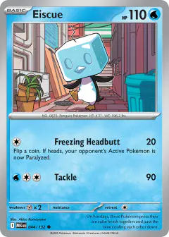 Eiscue 044/132 Common card from Mega Evolution Base