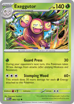 Exeggutor 005/132 Uncommon card from Mega Evolution Base