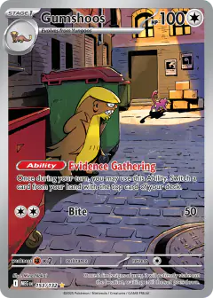 Gumshoos 153/132 Illustration Rare card from Mega Evolution Base