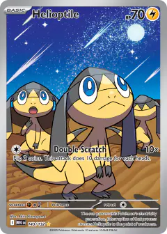 Helioptile 143/132 Illustration Rare card from Mega Evolution Base