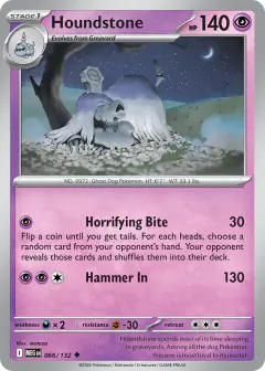 Houndstone 066/132 Uncommon card from Mega Evolution Base
