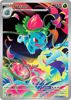 Ivysaur 134/132 Illustration Rare card from Mega Evolution Base
