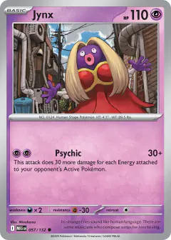 Jynx 057/132 Common card from Mega Evolution Base