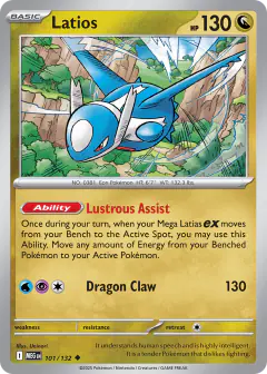 Latios 101/132 Uncommon card from Mega Evolution Base