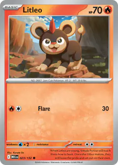 Litleo 023/132 Common card from Mega Evolution Base