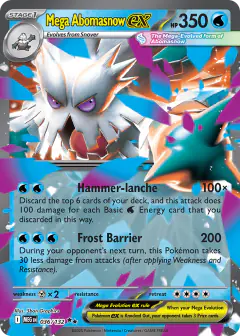 Mega Abomasnow ex 036/132 Double Rare card from Mega Evolution Base