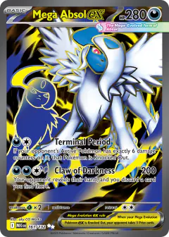 Mega Absol ex 161/132 Ultra Rare card from Mega Evolution Base