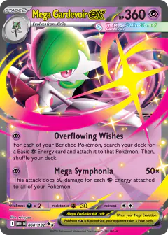 Mega Gardevoir ex 060/132 Double Rare card from Mega Evolution Base