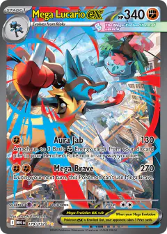 Mega Lucario ex 179/132 Special Illustration Rare card from Mega Evolution Base